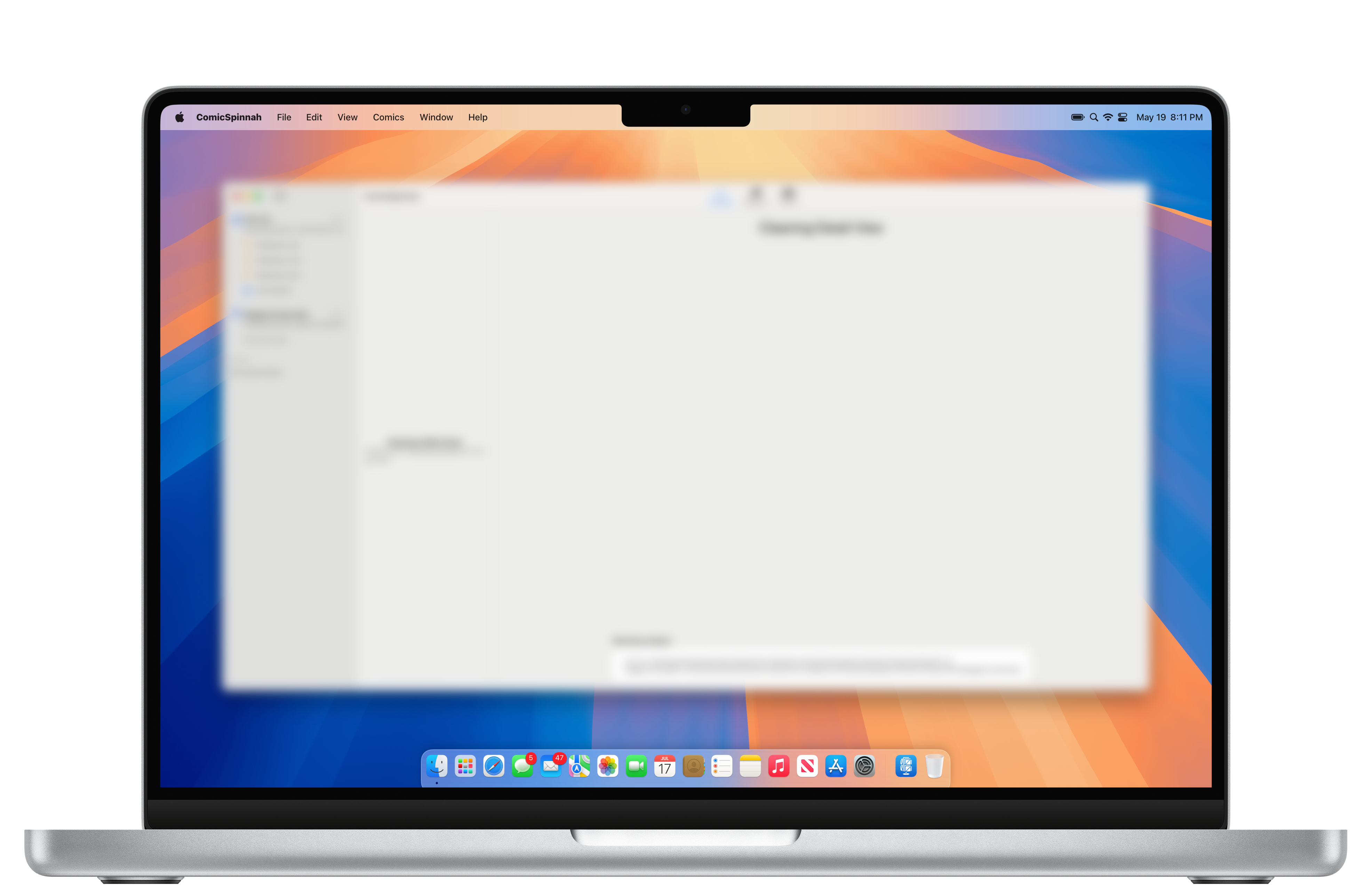 ComicSpinnah on MacBook Pro