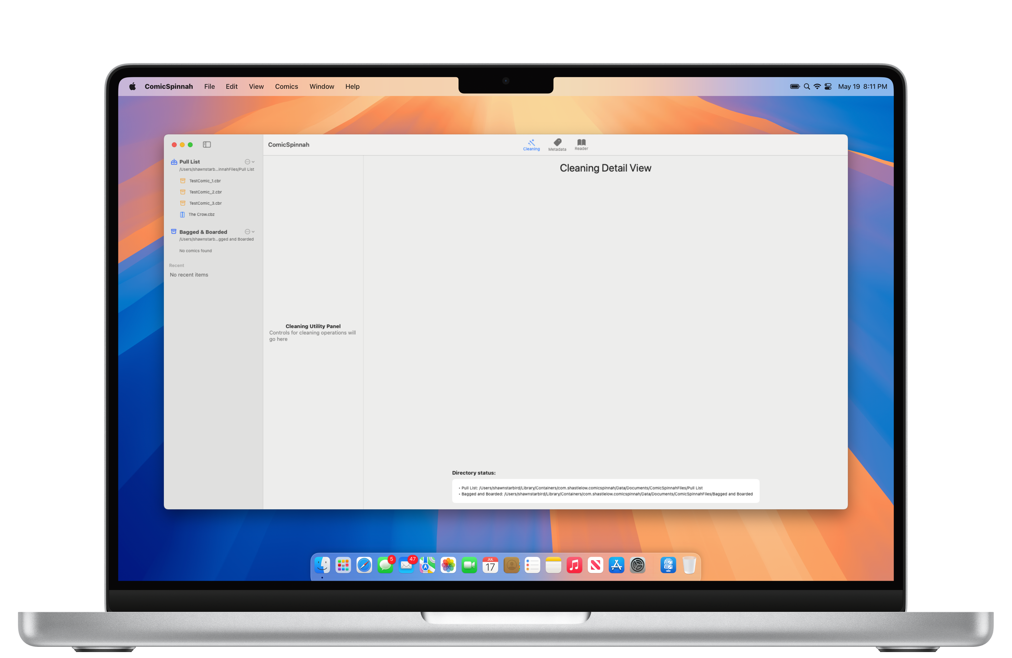ComicSpinnah on MacBook